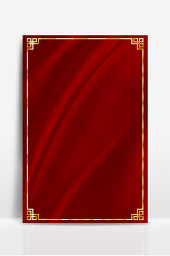 中国风边框红色绸缎设计背景图片