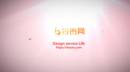 从空中洒落的浪漫玫瑰花瓣标志揭示AE模板