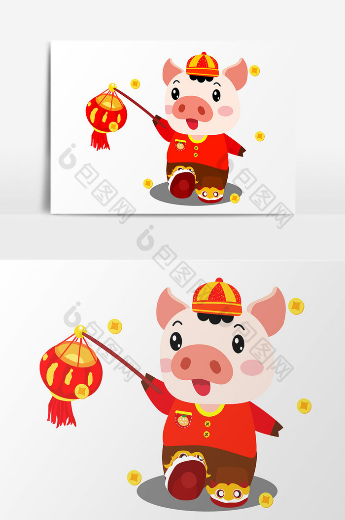 猪年灯笼图片图片