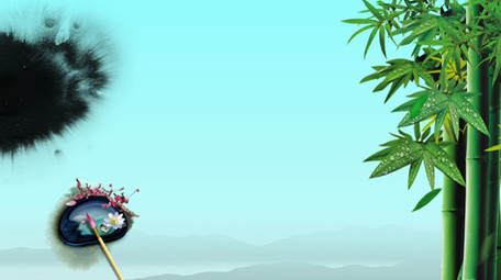 中国风水墨古风动态背景视频大屏背景视频