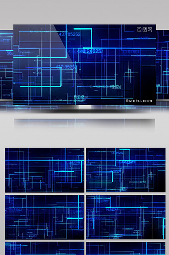 蓝色炫酷震撼粒子线条科技互联网背景元素图片