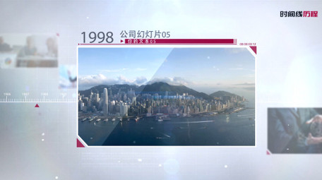 企业发展时间线介绍<strong>图文</strong>展示动画AE模板