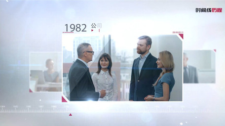 企业发展时间线介绍<strong>图文</strong>展示动画AE模板