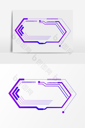 科技人工智能交互边框元素设计图片