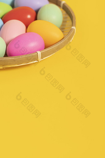 彩蛋复活节黄色图片