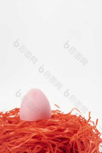 一个粉色彩蛋复活节图片