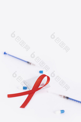 红丝带注射器艾滋病预防