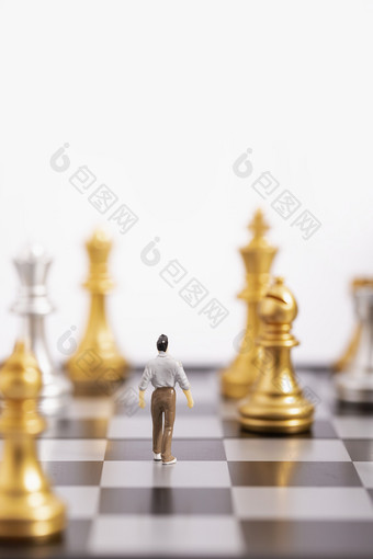 商业金融国际象棋创意