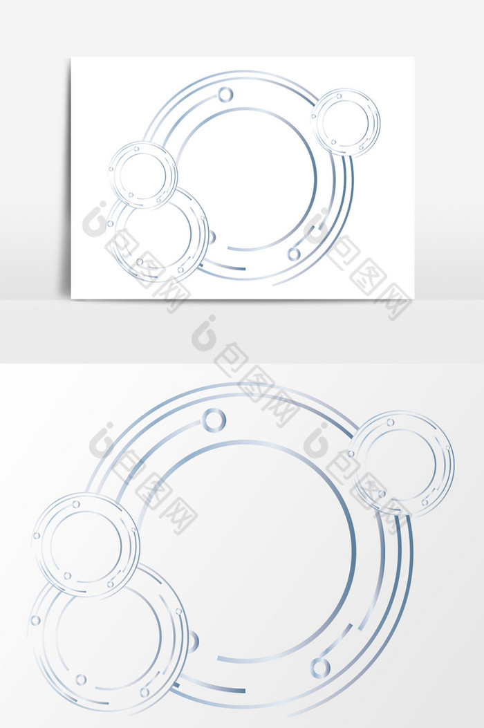 科技金属圆环ai边框图片图片