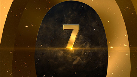 金色倒计时带C4DAE源文件带成品视频