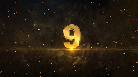 金色倒计时带C4DAE源文件带成品视频