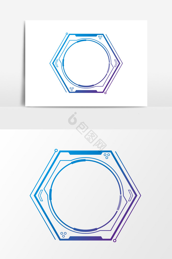 科技风六边形边框