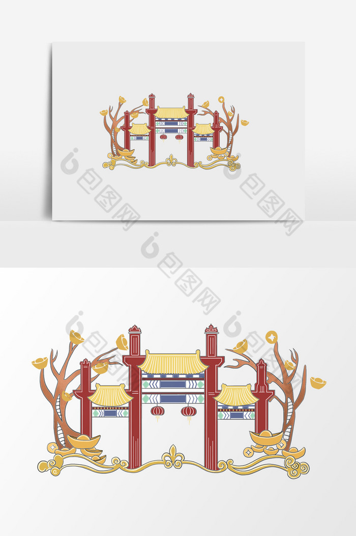 水彩简约壁画图片