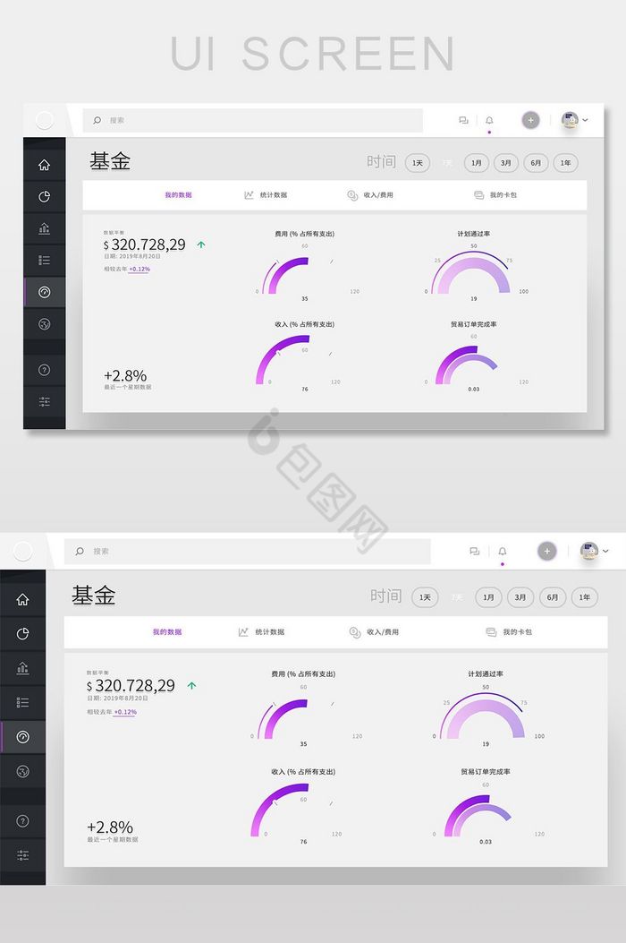 简约商务扁平贸易系统资金管理后台网页界面