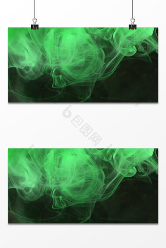 清新动感绿色烟雾设计背景图片