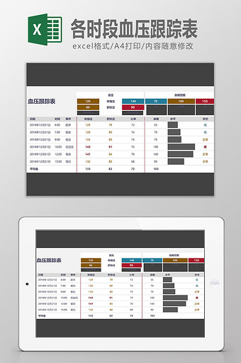 各时段血压跟踪表图片