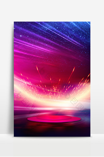 蓝紫色梦幻光线商务科技海报背景图图片