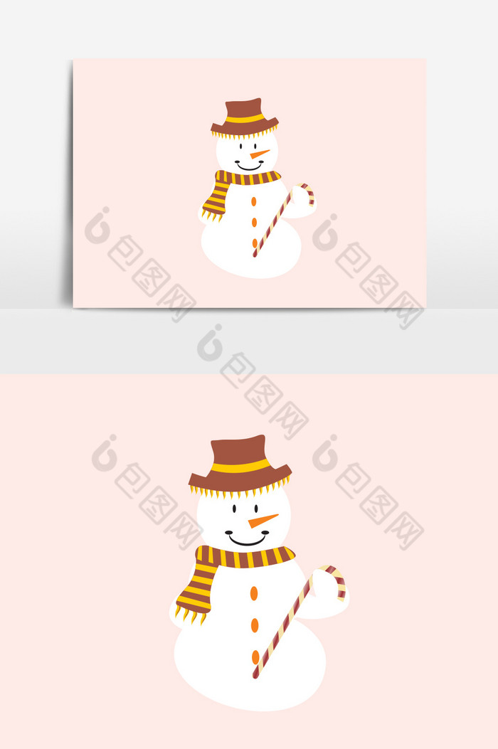 冬天戴帽子的雪人图片图片