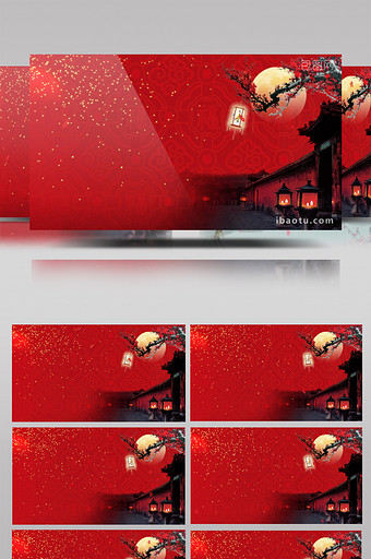 新年红色喜庆团聚动态背景视频图片
