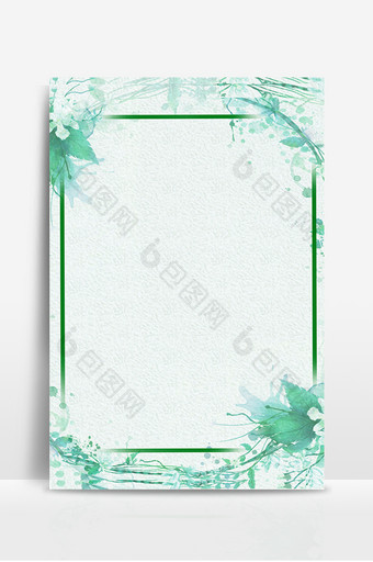 绿色植物边框设计背景图片