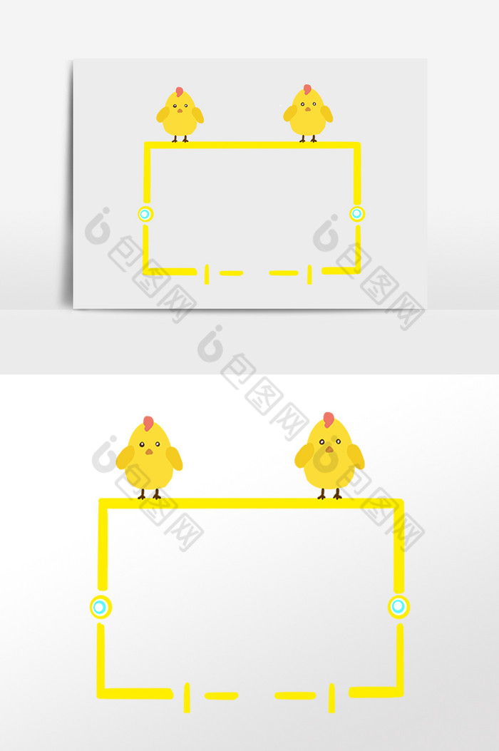 小鸡边框图片图片