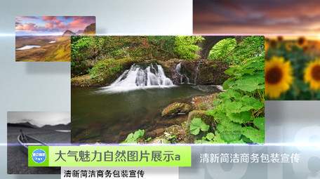 大气清新干净简洁商务包装图片展示AE模版