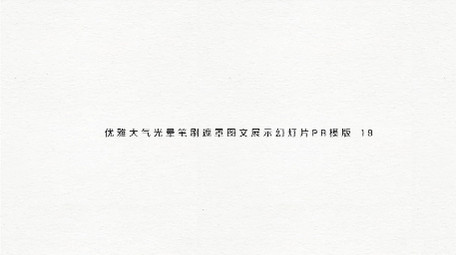 优雅大气光晕笔刷遮罩图文展示幻灯PR模版