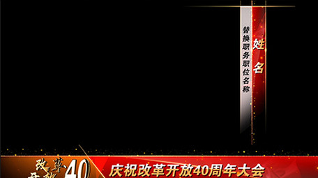 金色字体粒子光线政府机关晚会字幕条人名条