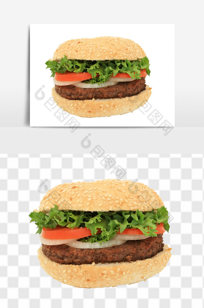 汉堡早餐食品面包即食快餐汉堡包组合图片图片