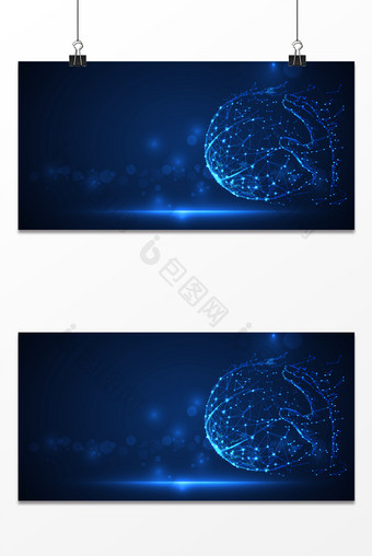 蓝色商务科技线条篮球比赛未来范背景图片