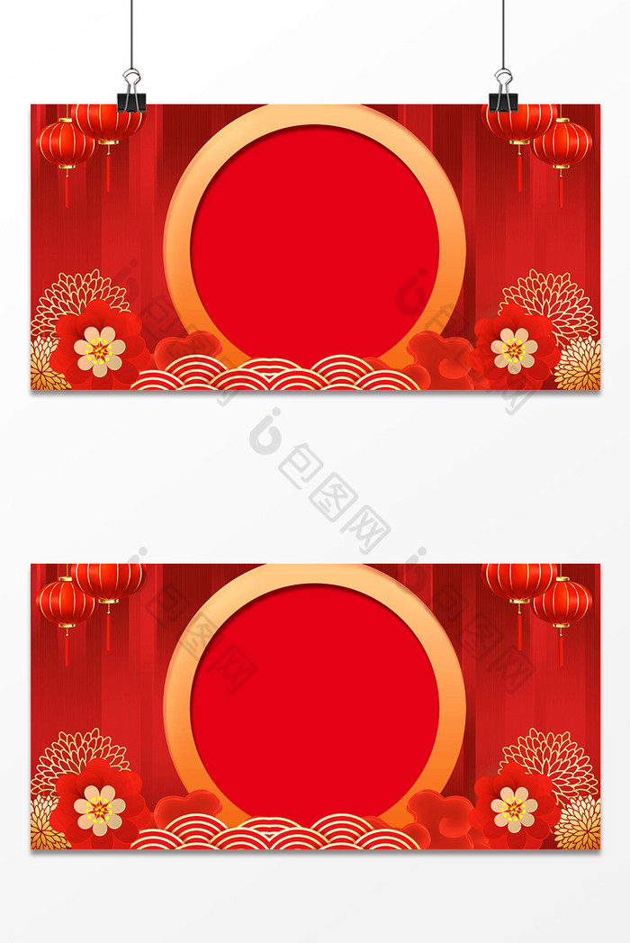 中国红灯笼祥云新年春节除夕图图片图片