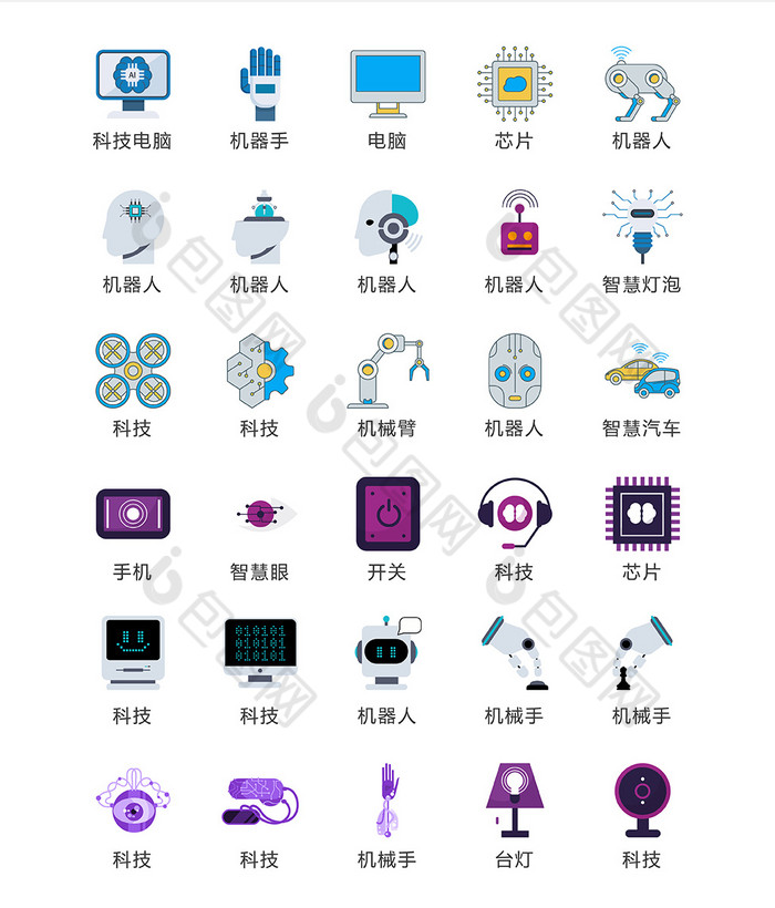 包图 icon ></p></a>现代智能ai科技图标矢量ui素材icon 所属分类: ui设计