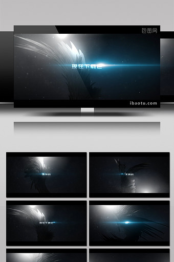 暗黑抽象爆裂粒子电影标题开场动画AE模板图片