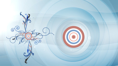 蓝色藤蔓花瓣蔓延动态背景视频LED大屏