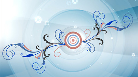 蓝色藤蔓花瓣蔓延动态背景视频LED大屏