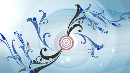 蓝色藤蔓花瓣蔓延动态背景视频LED大屏