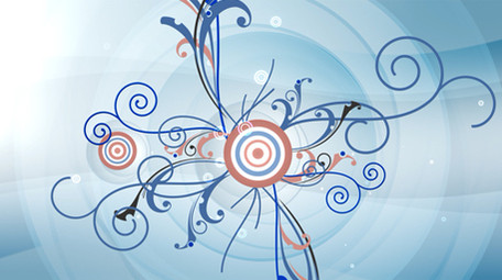 蓝色藤蔓花瓣蔓延动态背景视频LED大屏