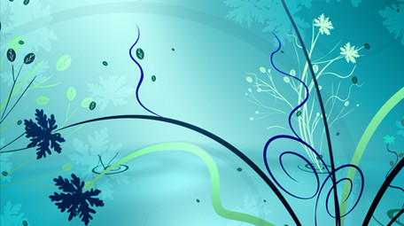 湖蓝色藤蔓蔓延生长动态背景视频LED大屏