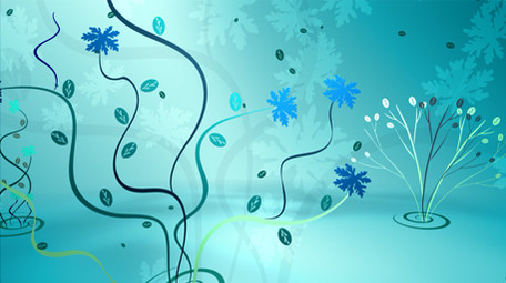 湖蓝色藤蔓蔓延生长动态背景视频LED大屏