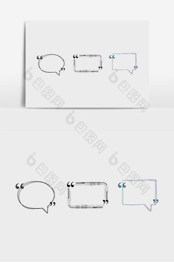 卡通矢量信息框设计元素图片