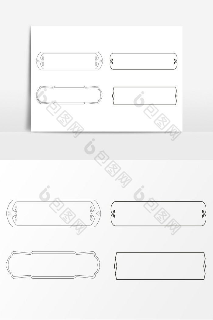 中式简易边框AI图片图片