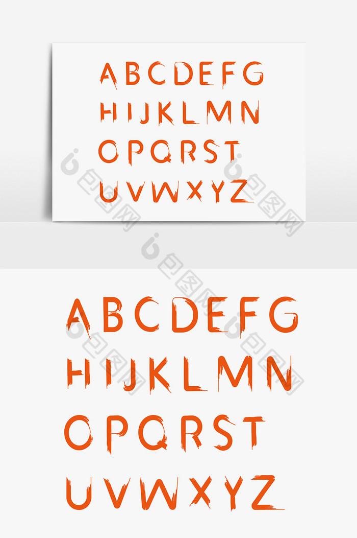 字体排版26个字母英文字体图片