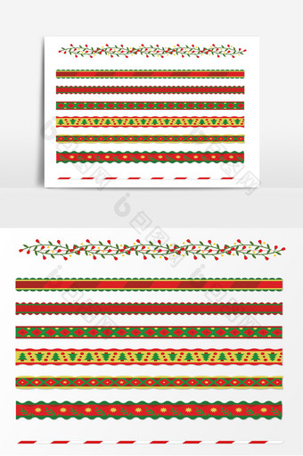 创意时尚圣诞花边素材矢量图图片