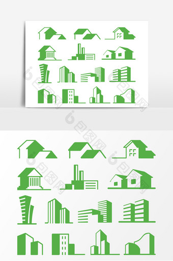 质感简单的房子造型图标图片
