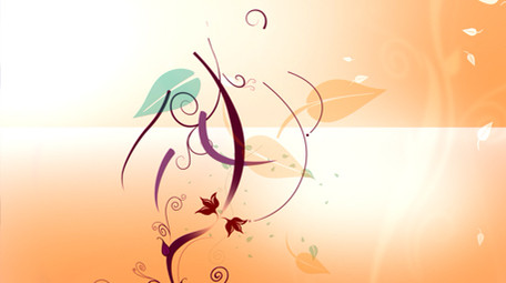 橙色藤蔓蔓延生长动态背景视频LED背景