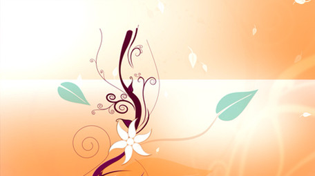 橙色藤蔓蔓延生长动态背景视频LED背景