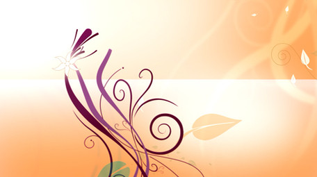 橙色藤蔓蔓延生长动态背景视频LED背景