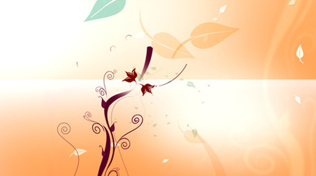 橙色藤蔓蔓延生长动态背景视频LED背景