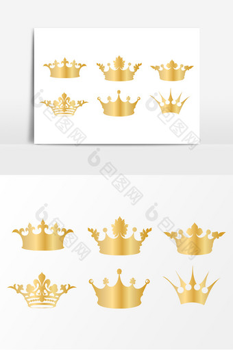 金色皇冠矢量元素图片