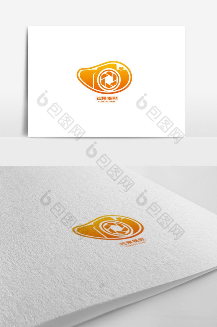 个性芒果摄影工作室标志logo图片图片